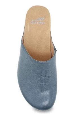 Dansko Denim Milled Burnished Talulah Women's Mules 1712-871600 -Vogue Shoes 1712 871600 5 resized