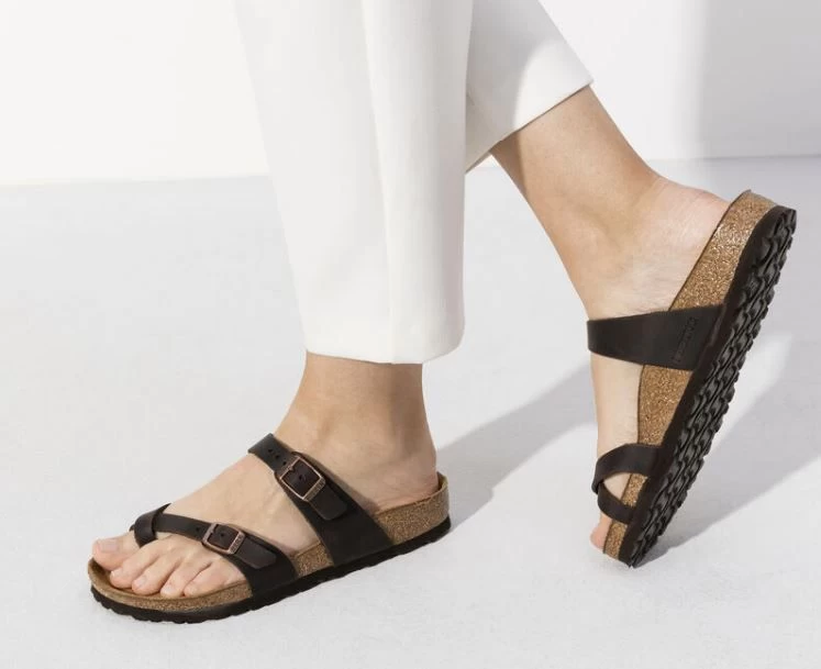 Birkenstock Habana Mayari Oiled Leather Slide On Sandal 171321 6 Birkenstock Habana Mayari Oiled Leather Slide On Sandal 171321 - Image 4