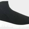 Noat Callisto Women's Black Knit Comfort Pull-On Active Shoe 18021-50B -Vogue Shoes 18021 50b