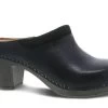 Dansko Black Milled Burnished Sammy Women's Mules 1830-029400 -Vogue Shoes 1830 029400 1 resized