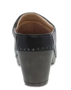 Dansko Black Milled Burnished Sammy Women's Mules 1830-029400 -Vogue Shoes 1830 029400 4 resized