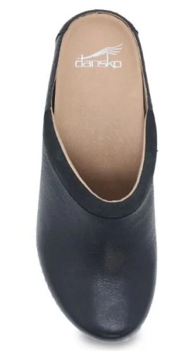 Dansko Black Milled Burnished Sammy Women's Mules 1830-029400 -Vogue Shoes 1830 029400 5 resized