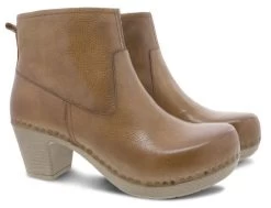Dansko Sarah Tan Milled Nubuck Women's Short Boots 1832-371500 -Vogue Shoes 1832 371500 2