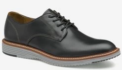 Johnston & Murphy Black Upton Plain Toe Men's Shoes 20-3521