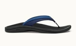 Olukai Blueberry/Black 'Ohana Womens Thong Sandals 20110-4A40 -Vogue Shoes 20110 4a40 1