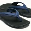 Olukai Blueberry/Black 'Ohana Womens Thong Sandals 20110-4A40 -Vogue Shoes 20110 4a40