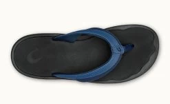 Olukai Blueberry/Black 'Ohana Womens Thong Sandals 20110-4A40 -Vogue Shoes 20110 4a40 2