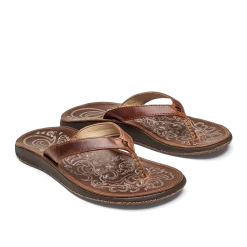 Olukai Natural Paniolo Thong Sandal Womens Shoes 20129-8787 -Vogue Shoes 20129 8787 2 1