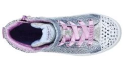 Skechers Light Blue/Silver Girl's Twinkle Toes Twi-Lites-Miss Holla-Glam Shoes 20240N -Vogue Shoes 20240n lbsl 3