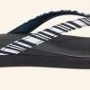 Olukai Blue Depth/Stripe Hoopio Women's Sandals 20294-TFZP -Vogue Shoes 20294 tfzp 1 resized