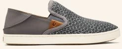 Olukai Charcoal/Mo'o Pehuea Pa'i Women's Slip On Shoes 20360-26XQ