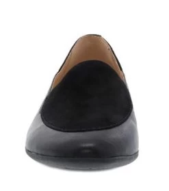 Dansko Black Glazed Leather Lace Women's Loafers 2040-470200 -Vogue Shoes 2040 470200 3 resized