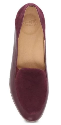 Dansko Wine Glazed Leather Lace Women's Loafers 2040-880600 -Vogue Shoes 2040 880600 5 resized