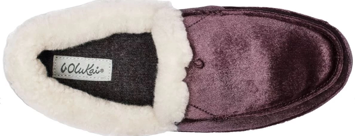 Olukai Red Ginger Kuuna Lanui Womens Velvet Slippers 20458-RGRG 4 Olukai Red Ginger Kuuna Lanui Womens Velvet Slippers 20458-RGRG - Image 2