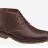 Johnston & Murphy Red Brown Oiled Full Grain Copeland Chukka Mens Boot 25-2022