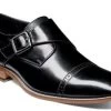Stacy Adams Black Desmond Cap Toe Monk Strap Mens Dress Shoes 25162-001 -Vogue Shoes 25162 001
