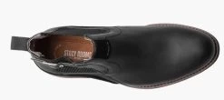 Stacy Adams Black Waxy Oskar Plain Toe Chelsea Boot 25554-010 -Vogue Shoes 25554 010 4 resized