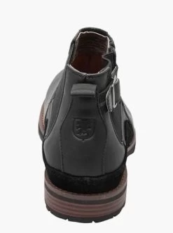 Stacy Adams Black Waxy Oskar Plain Toe Chelsea Boot 25554-010 -Vogue Shoes 25554 010 7 resized