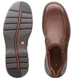 Clarks Black Tumbled Leather Un.Ramble Step Mens Shoes 26136999 -Vogue Shoes 26138188 6