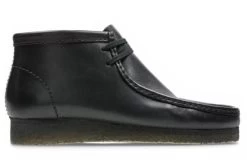 Clarks Black Leather Wallabee Men's Comfort Boots 26155512