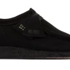 Clarks Black Suede Wallabee Low Men's Shoes 26155519 -Vogue Shoes 26155519 1