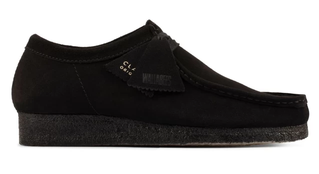 Clarks Black Suede Wallabee Low Men's Shoes 26155519 3 Clarks Black Suede Wallabee Low Men's Shoes 26155519