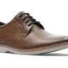 Clarks Dark Tan Atticus LT Lace Leather Mens Dress Casual Shoes 26161157 -Vogue Shoes 26161157 2 resized