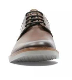 Clarks Dark Tan Atticus LT Lace Leather Mens Dress Casual Shoes 26161157 -Vogue Shoes 26161157 3 resized