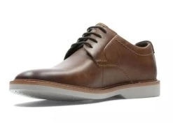 Clarks Dark Tan Atticus LT Lace Leather Mens Dress Casual Shoes 26161157 -Vogue Shoes 26161157 4 resized
