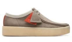 Clarks Grey Nubuck Wallabee Cup Mens Casual Shoes 26165538 -Vogue Shoes 26165538 1 resized