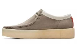 Clarks Grey Nubuck Wallabee Cup Mens Casual Shoes 26165538 -Vogue Shoes 26165538 5 resized