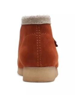 Clarks Dark Orange Combi Wallabee Boots 26168830 -Vogue Shoes 26168830 5 resized