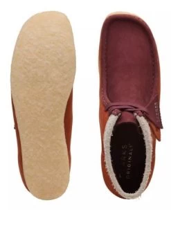 Clarks Dark Orange Combi Wallabee Boots 26168830 -Vogue Shoes 26168830 6 resize
