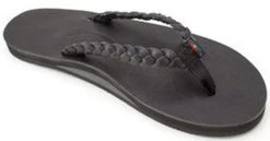 Twisted Sister Leather Double Braided Straps Rainbow Womens Sandals