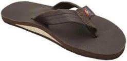 Rainbow Single Layer Espresso Leather Mens Sandal 301ALTSO-EXPR-M