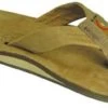 Rainbow Single Layer Sierra Brown Leather Mens Sandals 301ALTSO-SRBR-M