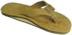 Rainbow Single Layer Sierra Brown Leather Mens Sandals 301ALTSO-SRBR-M