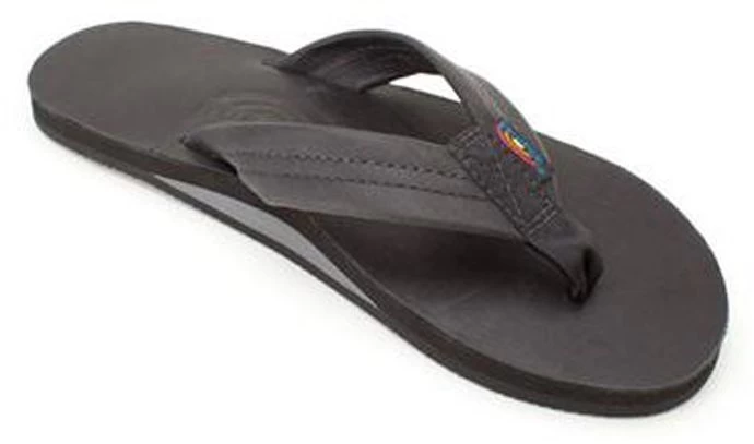 Black Leather Single Layer With Arch Support Rainbow Ladies Sandals 3 Black Leather Single Layer With Arch Support Rainbow Ladies Sandals