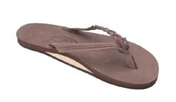 Braidy Espresso Single Layer With Braided Strap Rainbow Womens Sandals