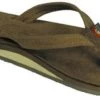 Blackforest Brown Single Layer Narrow Strap Rainbow Ladies Sandals -Vogue Shoes 301altsn dkbrn300lg 3