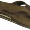 Rainbow Double Layer Dark Brown Leather Mens Sandals 302ALTSO-DKBR-M -Vogue Shoes 302alt dbm