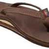 302ALTSN-EXPR-L Espresso Double Layer Narrow Strap Ladies Rainbow Sandals -Vogue Shoes 302altsn expr 1