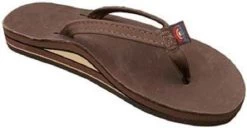 302ALTSN-EXPR-L Espresso Double Layer Narrow Strap Ladies Rainbow Sandals
