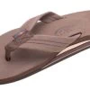 Rainbow Double Layer Espresso Leather Mens Sandals 302ALTSO-EXPR-M -Vogue Shoes 302altso expr m