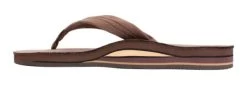 Rainbow Double Layer Espresso Leather Mens Sandals 302ALTSO-EXPR-M -Vogue Shoes 302altso expr m 2