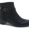 Dansko Cagney Black Burnished Suede Women's Leather Ankle Booties 3217-470200 -Vogue Shoes 3217 470200 1 resized
