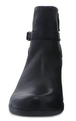 Dansko Cagney Black Burnished Suede Women's Leather Ankle Booties 3217-470200 -Vogue Shoes 3217 470200 3 resized