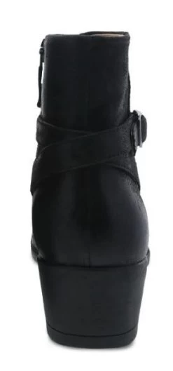 Dansko Cagney Black Burnished Suede Women's Leather Ankle Booties 3217-470200 -Vogue Shoes 3217 470200 4 resized