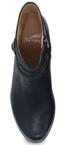 Dansko Cagney Black Burnished Suede Women's Leather Ankle Booties 3217-470200 -Vogue Shoes 3217 470200 5 resized