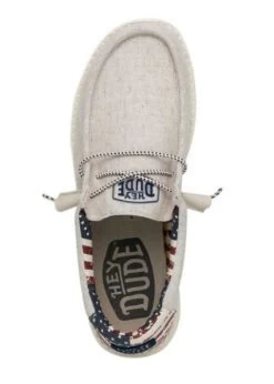 Hey Dude Off White Patriotic Men's Casual Shoes 40001-1K1 -Vogue Shoes 40001 1k1 and 40001 1k1l 6 resized 1